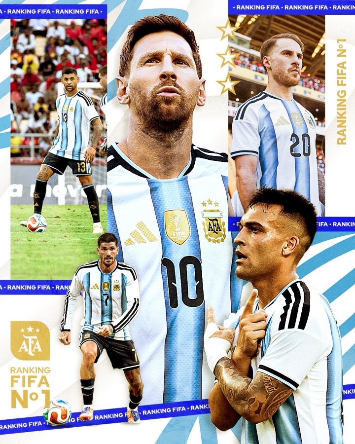 阿根廷被动升至FIFA第一!阿拉伯媒体:过去有一个诅咒阻止了国际足联的一号球员赢得世界杯
